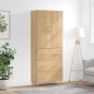 vidaXL Aparador alto madera contrachapada color roble 69,5x34x180 cm vidaXL Aparador alto madera contrachapada color roble 69,5x34x180 cm