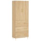 vidaXL Aparador alto madera contrachapada color roble 69,5x34x180 cm vidaXL Aparador alto madera contrachapada color roble 69,5x34x180 cm