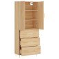 vidaXL Aparador alto madera contrachapada color roble 69,5x34x180 cm vidaXL Aparador alto madera contrachapada color roble 69,5x34x180 cm
