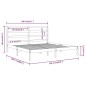 vidaXL Estructura de cama madera maciza de pino blanco 200x200 cm vidaXL Estructura de cama madera maciza de pino blanco 200x200 cm