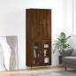 vidaXL Aparador alto madera contrachapada marrón roble 69,5x34x180 cm vidaXL Aparador alto madera contrachapada marrón roble 69,5x34x180 cm