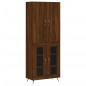 vidaXL Aparador alto madera contrachapada marrón roble 69,5x34x180 cm vidaXL Aparador alto madera contrachapada marrón roble 69,5x34x180 cm