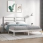 vidaXL Estructura de cama de madera de pino maciza blanca 140x190 cm vidaXL Estructura de cama de madera de pino maciza blanca 140x190 cm