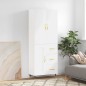 vidaXL Aparador alto madera contrachapada blanco brillo 69,5x34x180 cm vidaXL Aparador alto madera contrachapada blanco brillo 69,5x34x180 cm