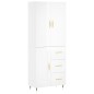 vidaXL Aparador alto madera contrachapada blanco brillo 69,5x34x180 cm vidaXL Aparador alto madera contrachapada blanco brillo 69,5x34x180 cm