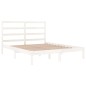 vidaXL Estructura de cama de madera de pino maciza blanca 140x190 cm vidaXL Estructura de cama de madera de pino maciza blanca 140x190 cm