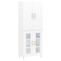vidaXL Aparador alto madera contrachapada blanco 69,5x34x180 cm vidaXL Aparador alto madera contrachapada blanco 69,5x34x180 cm
