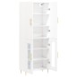 vidaXL Aparador alto madera contrachapada blanco 69,5x34x180 cm vidaXL Aparador alto madera contrachapada blanco 69,5x34x180 cm