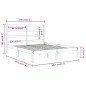 vidaXL Estructura de cama de madera de pino maciza blanca 140x190 cm vidaXL Estructura de cama de madera de pino maciza blanca 140x190 cm