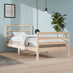 vidaXL Estructura de cama madera maciza de pino 100x200 cm