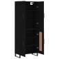 vidaXL Aparador alto madera contrachapada negro 69,5x34x180 cm vidaXL Aparador alto madera contrachapada negro 69,5x34x180 cm