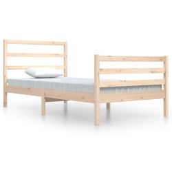vidaXL Estructura de cama madera maciza de pino 100x200 cm
