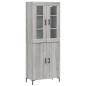vidaXL Aparador alto madera contrachapada gris sonoma 69,5x34x180 cm vidaXL Aparador alto madera contrachapada gris sonoma 69,5x34x180 cm