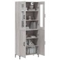 vidaXL Aparador alto madera contrachapada gris sonoma 69,5x34x180 cm vidaXL Aparador alto madera contrachapada gris sonoma 69,5x34x180 cm