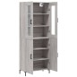 vidaXL Aparador alto madera contrachapada gris sonoma 69,5x34x180 cm vidaXL Aparador alto madera contrachapada gris sonoma 69,5x34x180 cm