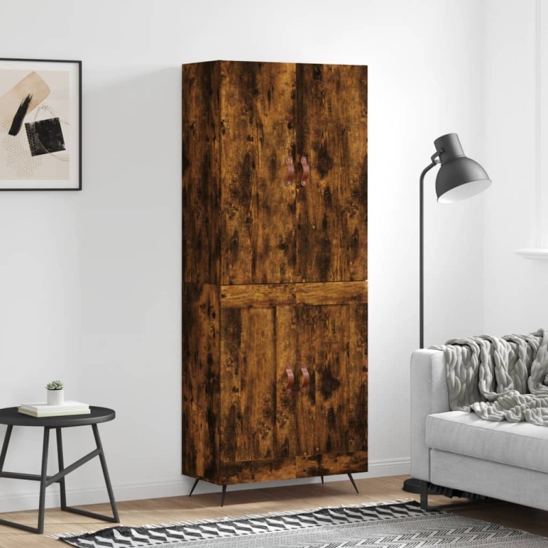 vidaXL Aparador alto madera contrachapada roble ahumado 69,5x34x180 cm vidaXL Aparador alto madera contrachapada roble ahumado 69,5x34x180 cm