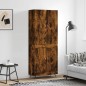 vidaXL Aparador alto madera contrachapada roble ahumado 69,5x34x180 cm vidaXL Aparador alto madera contrachapada roble ahumado 69,5x34x180 cm