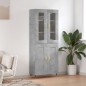 vidaXL Aparador alto madera contrachapada gris hormigón 69,5x34x180 cm vidaXL Aparador alto madera contrachapada gris hormigón 69,5x34x180 cm