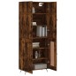 vidaXL Aparador alto madera contrachapada roble ahumado 69,5x34x180 cm vidaXL Aparador alto madera contrachapada roble ahumado 69,5x34x180 cm