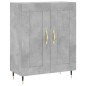 vidaXL Aparador alto madera contrachapada gris hormigón 69,5x34x180 cm vidaXL Aparador alto madera contrachapada gris hormigón 69,5x34x180 cm
