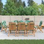 vidaXL Sillas de jardín reclinables y cojines 8 uds madera maciza teca vidaXL Sillas de jardín reclinables y cojines 8 uds madera maciza teca