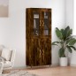 vidaXL Aparador alto madera contrachapada roble ahumado 69,5x34x180 cm vidaXL Aparador alto madera contrachapada roble ahumado 69,5x34x180 cm