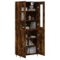 vidaXL Aparador alto madera contrachapada roble ahumado 69,5x34x180 cm vidaXL Aparador alto madera contrachapada roble ahumado 69,5x34x180 cm