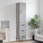 vidaXL Aparador alto madera contrachapada gris Sonoma 34,5x34x180 cm vidaXL Aparador alto madera contrachapada gris Sonoma 34,5x34x180 cm