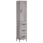 vidaXL Aparador alto madera contrachapada gris Sonoma 34,5x34x180 cm vidaXL Aparador alto madera contrachapada gris Sonoma 34,5x34x180 cm