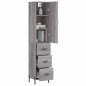 vidaXL Aparador alto madera contrachapada gris Sonoma 34,5x34x180 cm vidaXL Aparador alto madera contrachapada gris Sonoma 34,5x34x180 cm