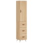 vidaXL Aparador de madera contrachapada roble Sonoma 34,5x34x180 cm