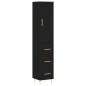 vidaXL Aparador de madera contrachapada negro 34,5x34x180 cm vidaXL Aparador de madera contrachapada negro 34,5x34x180 cm
