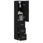 vidaXL Aparador de madera contrachapada negro 34,5x34x180 cm vidaXL Aparador de madera contrachapada negro 34,5x34x180 cm