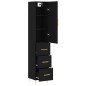 vidaXL Aparador de madera contrachapada negro 34,5x34x180 cm vidaXL Aparador de madera contrachapada negro 34,5x34x180 cm