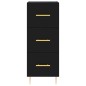 vidaXL Aparador de madera contrachapada negro 34,5x34x180 cm vidaXL Aparador de madera contrachapada negro 34,5x34x180 cm