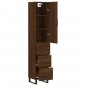vidaXL Aparador alto madera contrachapada roble marrón 34,5x34x180 cm vidaXL Aparador alto madera contrachapada roble marrón 34,5x34x180 cm