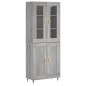 vidaXL Aparador alto madera contrachapada gris sonoma 69,5x34x180 cm vidaXL Aparador alto madera contrachapada gris sonoma 69,5x34x180 cm