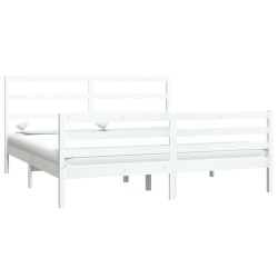 vidaXL Estructura de cama madera maciza de pino blanca 180x200 cm