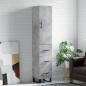 vidaXL Aparador de madera contrachapada gris hormigón 34,5x34x180 cm vidaXL Aparador de madera contrachapada gris hormigón 34,5x34x180 cm
