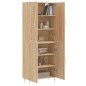 vidaXL Aparador alto madera contrachapada color roble 69,5x34x180 cm