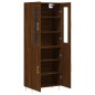 vidaXL Aparador alto madera contrachapada marrón roble 69,5x34x180 cm