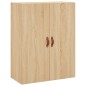 vidaXL Aparador alto madera contrachapada color roble 69,5x34x180 cm