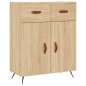 vidaXL Aparador alto madera contrachapada color roble 69,5x34x180 cm