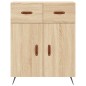 vidaXL Aparador alto madera contrachapada color roble 69,5x34x180 cm