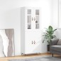 vidaXL Aparador alto madera contrachapada blanco 69,5x34x180 cm vidaXL Aparador alto madera contrachapada blanco 69,5x34x180 cm