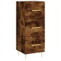 vidaXL Aparador de madera contrachapada roble ahumado 34,5x34x180 cm vidaXL Aparador de madera contrachapada roble ahumado 34,5x34x180 cm
