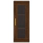 vidaXL Aparador alto madera contrachapada roble marrón 34,5x34x180 cm