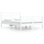vidaXL Estructura de cama de madera maciza de pino blanca 160x200 cm vidaXL Estructura de cama de madera maciza de pino blanca 160x200 cm