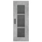 vidaXL Aparador de madera contrachapada gris hormigón 34,5x34x180 cm vidaXL Aparador de madera contrachapada gris hormigón 34,5x34x180 cm