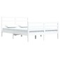 vidaXL Estructura de cama de madera maciza de pino blanca 160x200 cm vidaXL Estructura de cama de madera maciza de pino blanca 160x200 cm